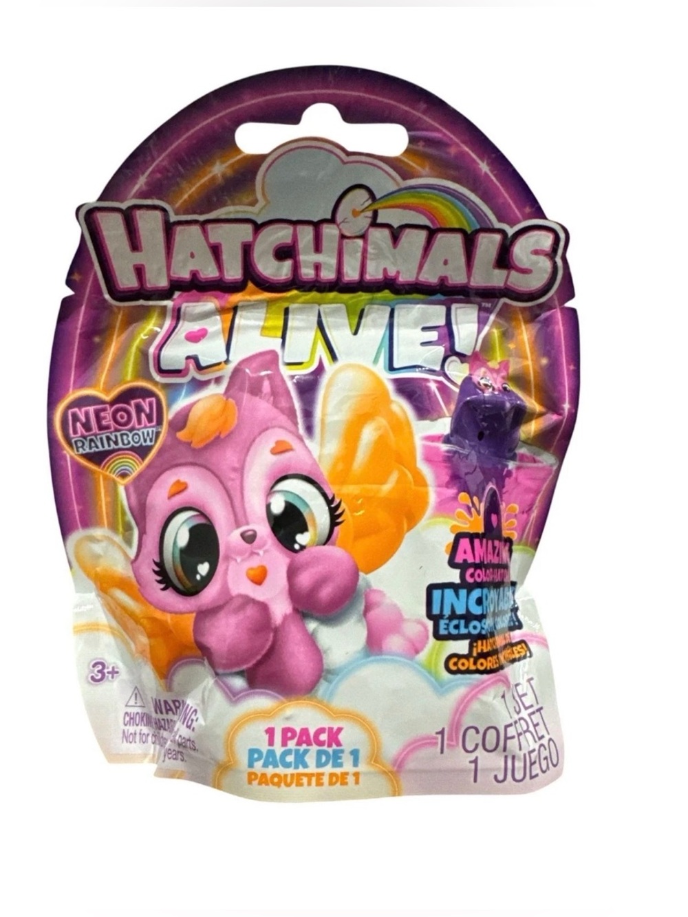 Hatchimals Alive Neon Rainbow Surprise Pack With Amazing Color Changes Ages 3+